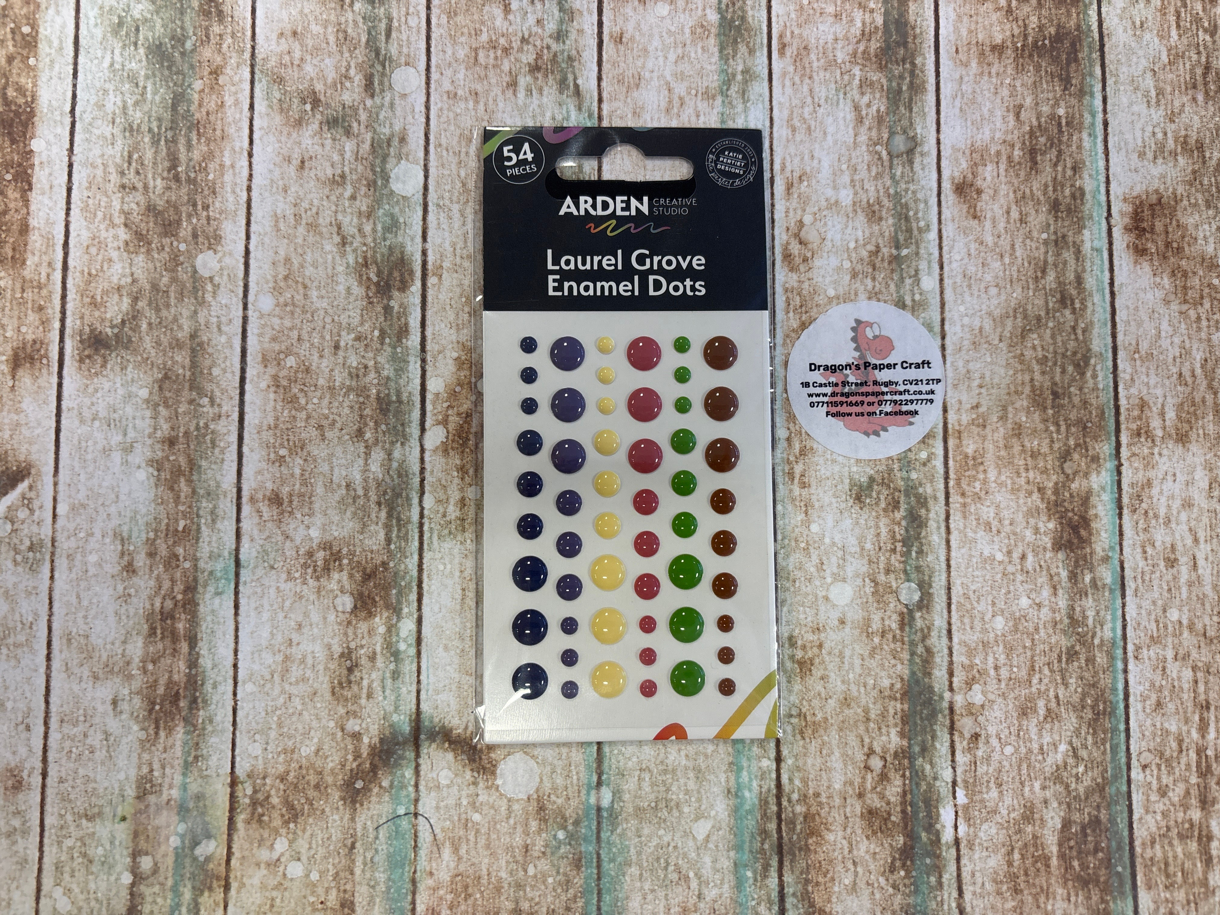 ARDEN CREATIVE -  ENAMEL DOTS - LAUREL GROVE  - 54 PIECES 