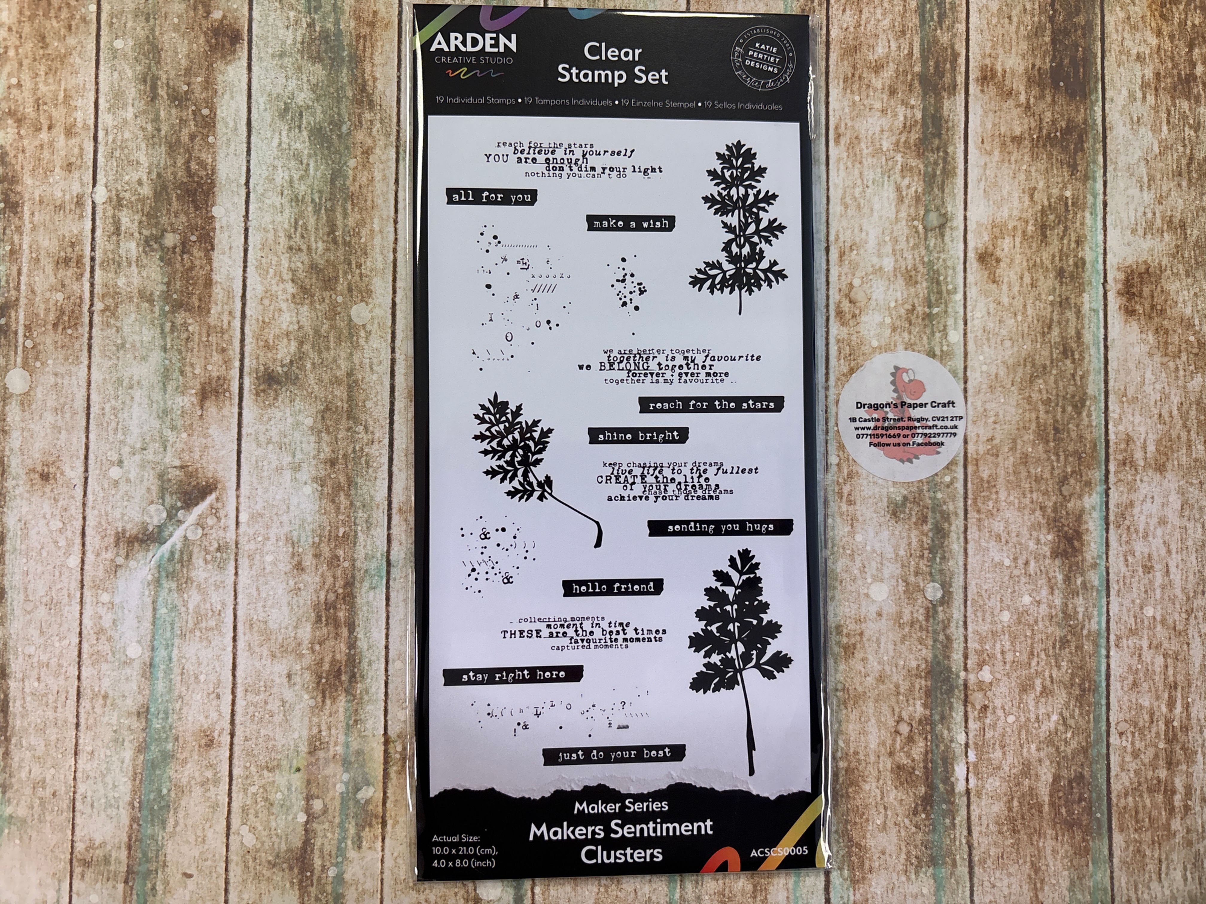 ARDEN CREATIVE - CLEAR STAMPS  - MAKERS  SERIES - MAKER SENTIMENT CLUSTERS 