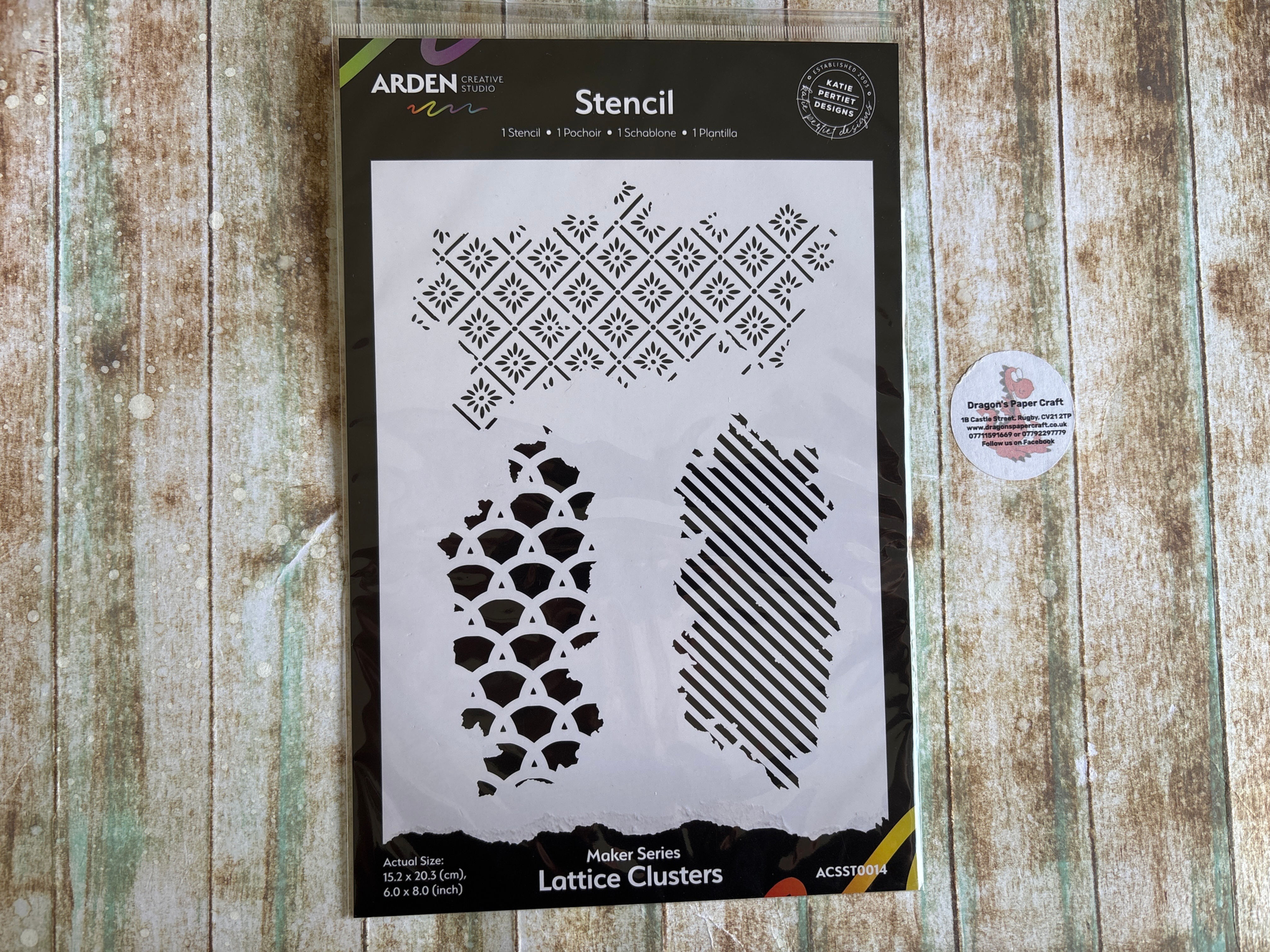ARDEN CREATIVE - STENCIL  MAKER SERIES - CHRISTMAS CHEER - LATTICE CLUSTERS - A5