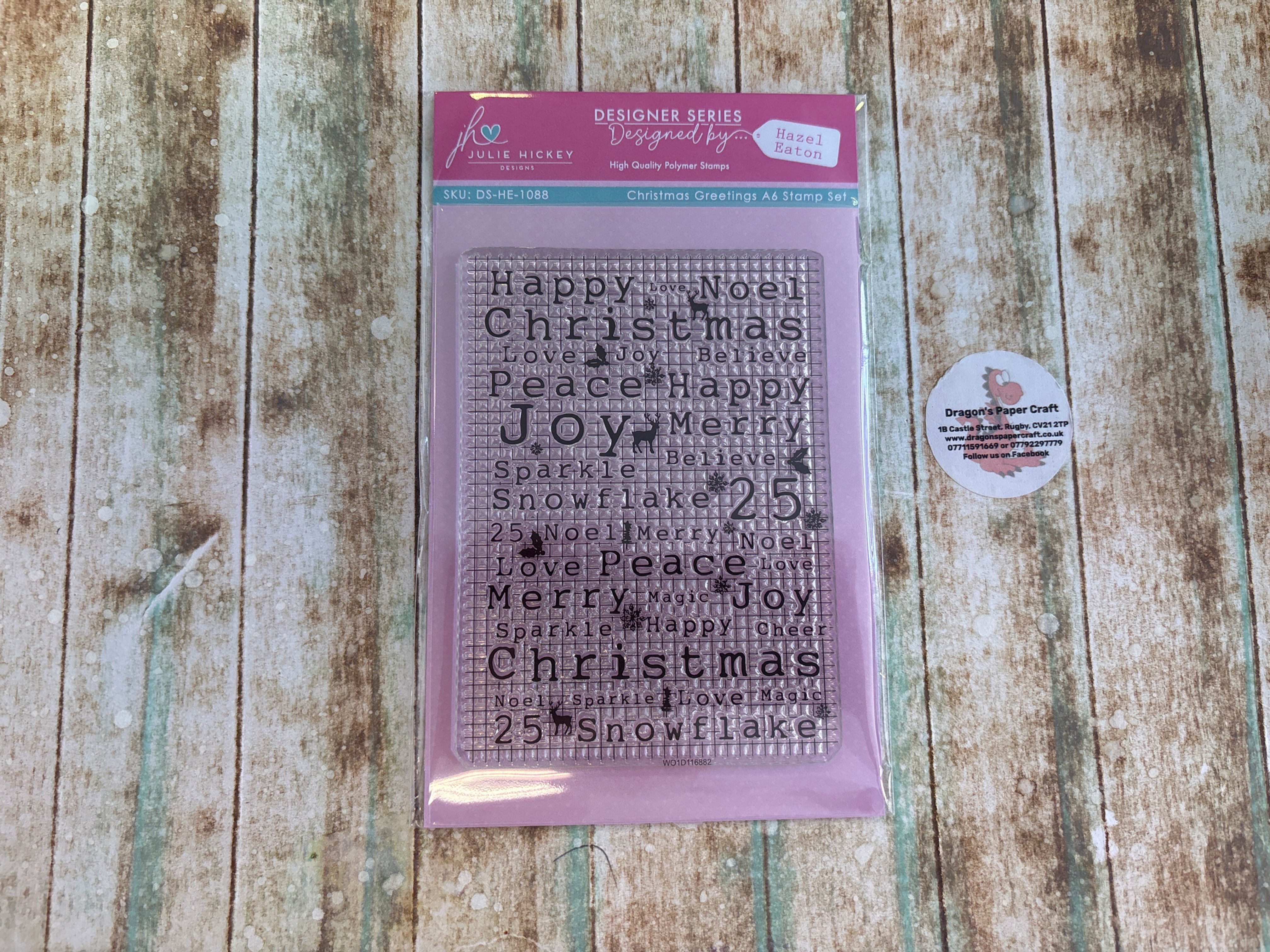 Julie Hickey Designs-DESIGNER DUO CHRISTMAS - CHRISTMAS GREETINGS -A6 STAMP SET