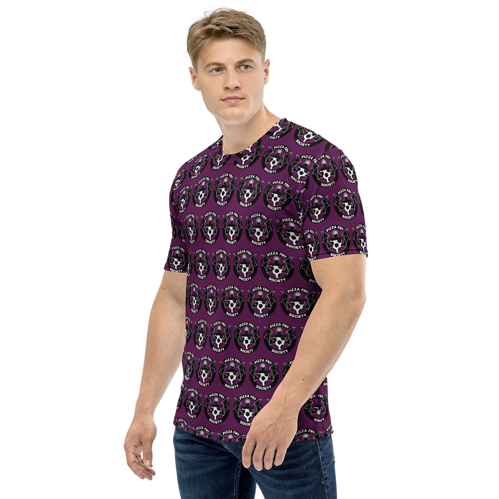 Thumbnail: Pizza Fry Society All-Over-Print t-shirt (Poison Purple)