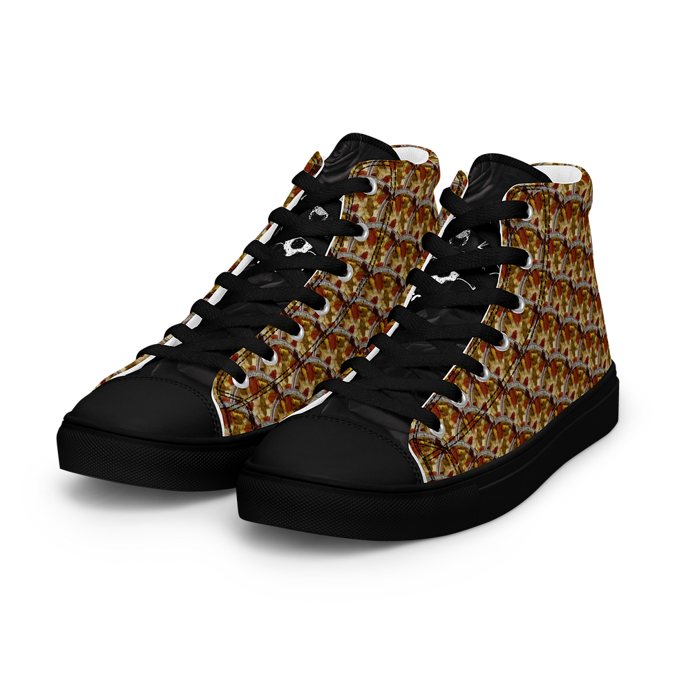 Thumbnail: Pizza Fry Women’s high top canvas shoes
