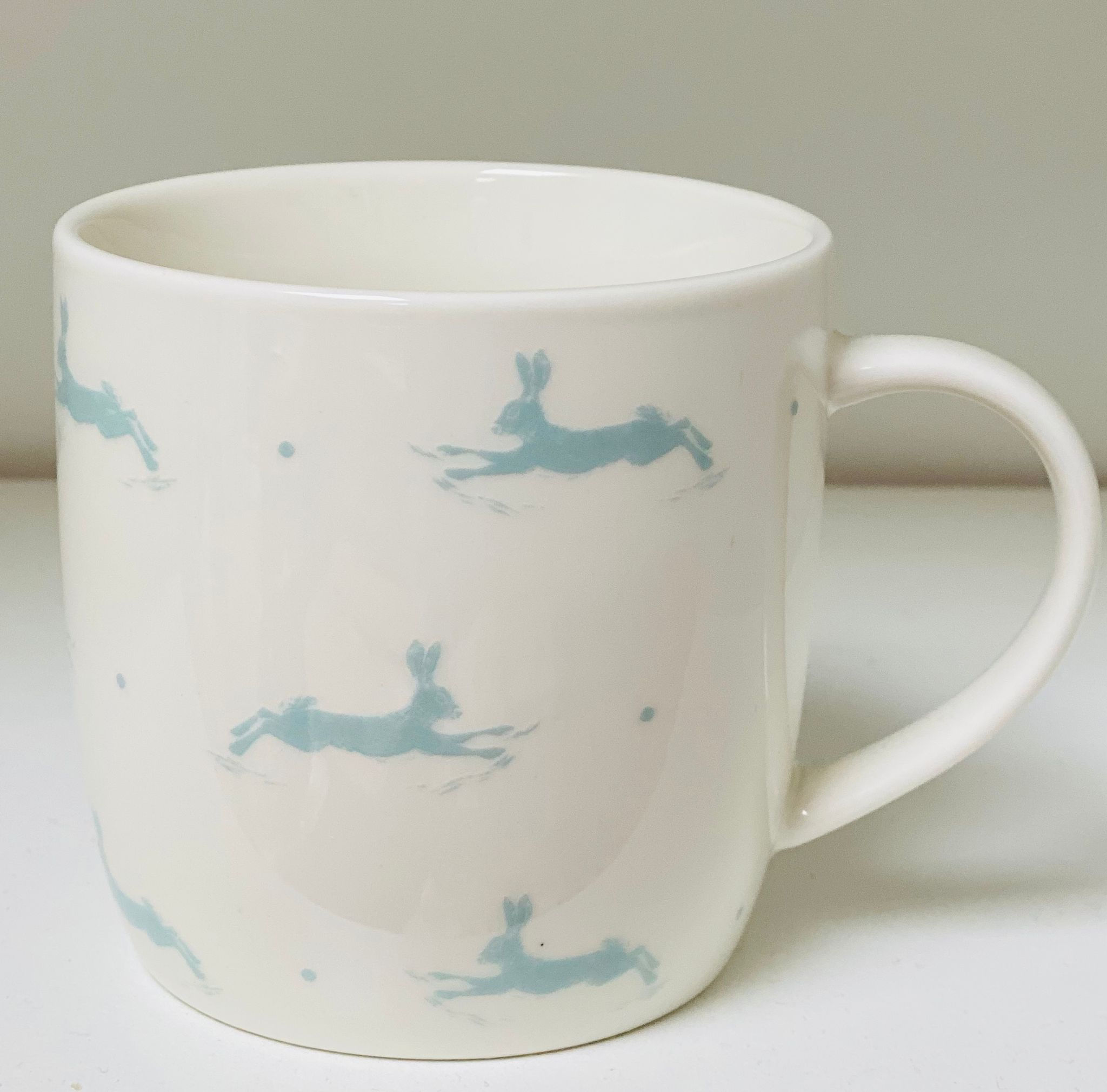 Mug in porcellana con coniglietti