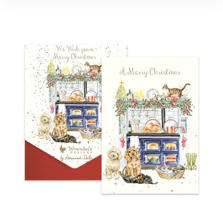Confezione di biglietti d'auguri natalizi cucina country Wrendale