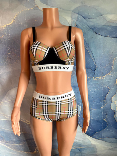 【BURBERRY】BIG Sale★COBB ビキニセット BURBERRY Cobb Logo-Print Bikini Set in WHITEIPPATTERN | endource