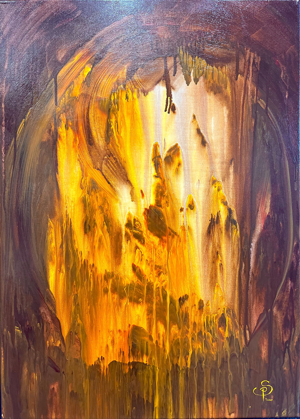 Peinture contemporaine acrylique sur toile 70x50 cm « Genèse » – SP – Galerie SP Mandelieu