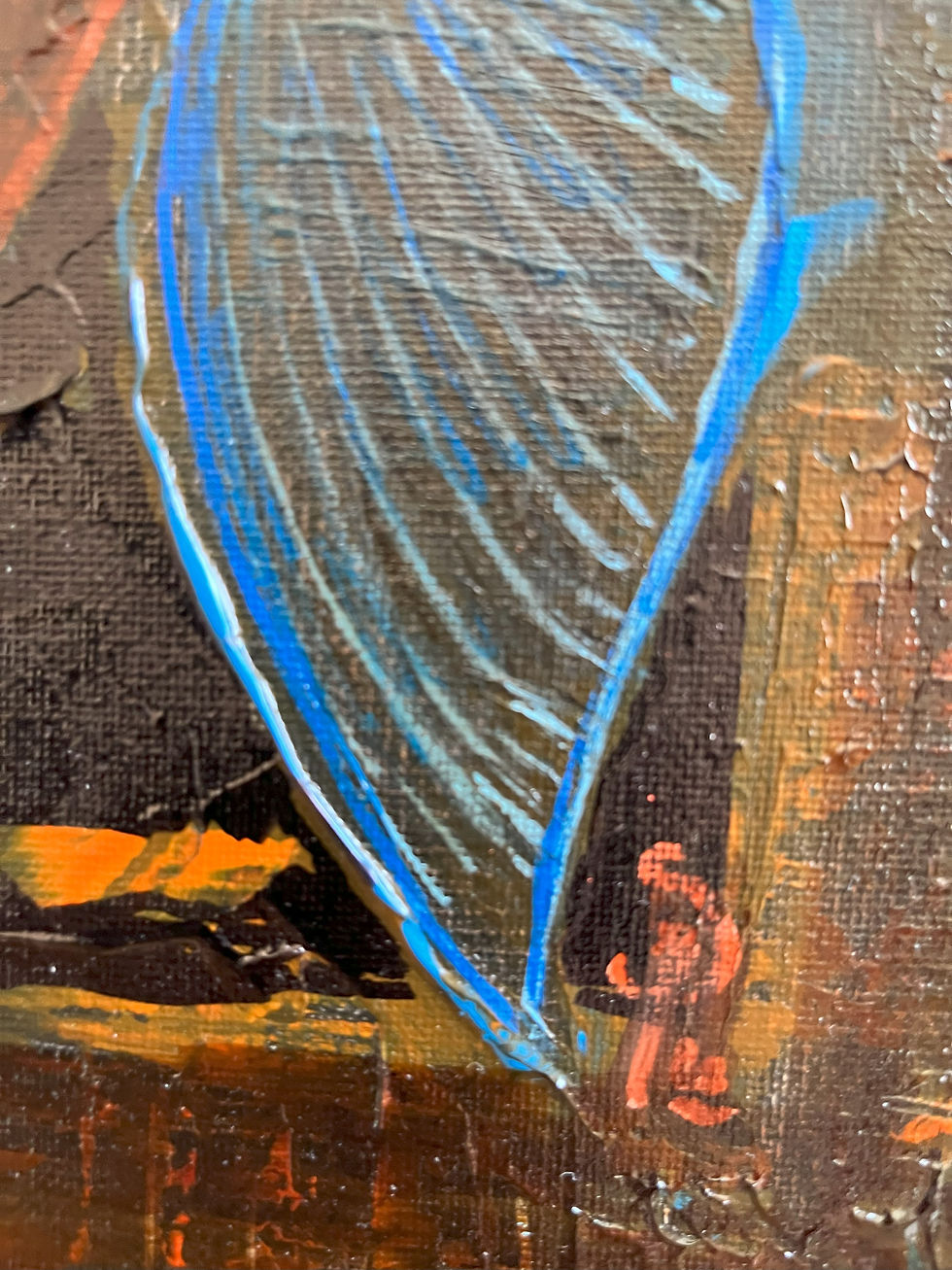 Miniature : Détail signature de la peinture technique mixte  « Jolies dents » – SP – Galerie SP Mandelieu