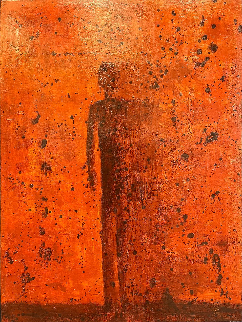 Peinture contemporaine acrylique sur toile 80x60 cm « Trace » – SP – Galerie SP Mandelieu