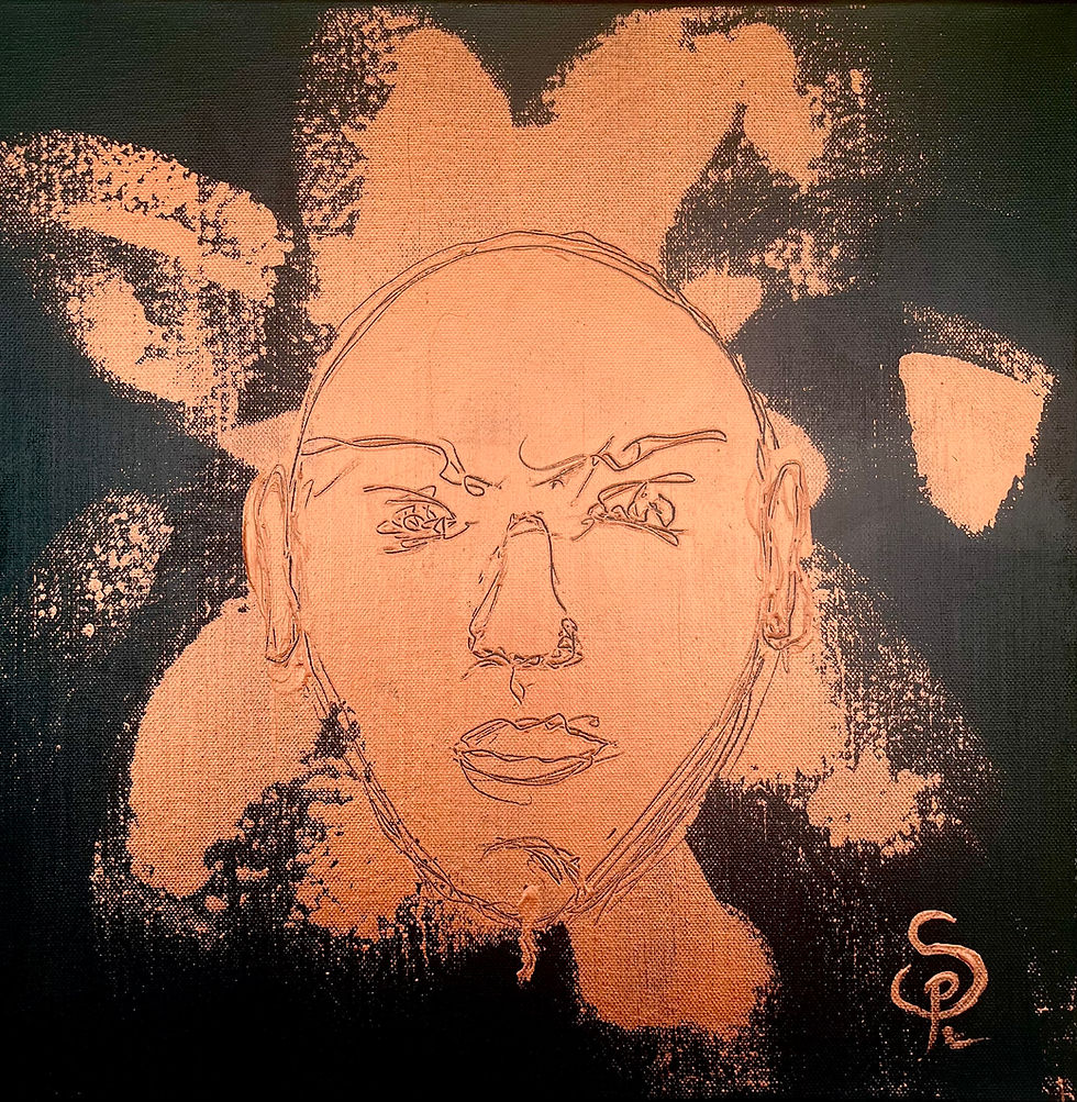 Peinture contemporaine acrylique sur toile 40x40 cm « L’Émergence » – SP – Galerie SP Mandelieu