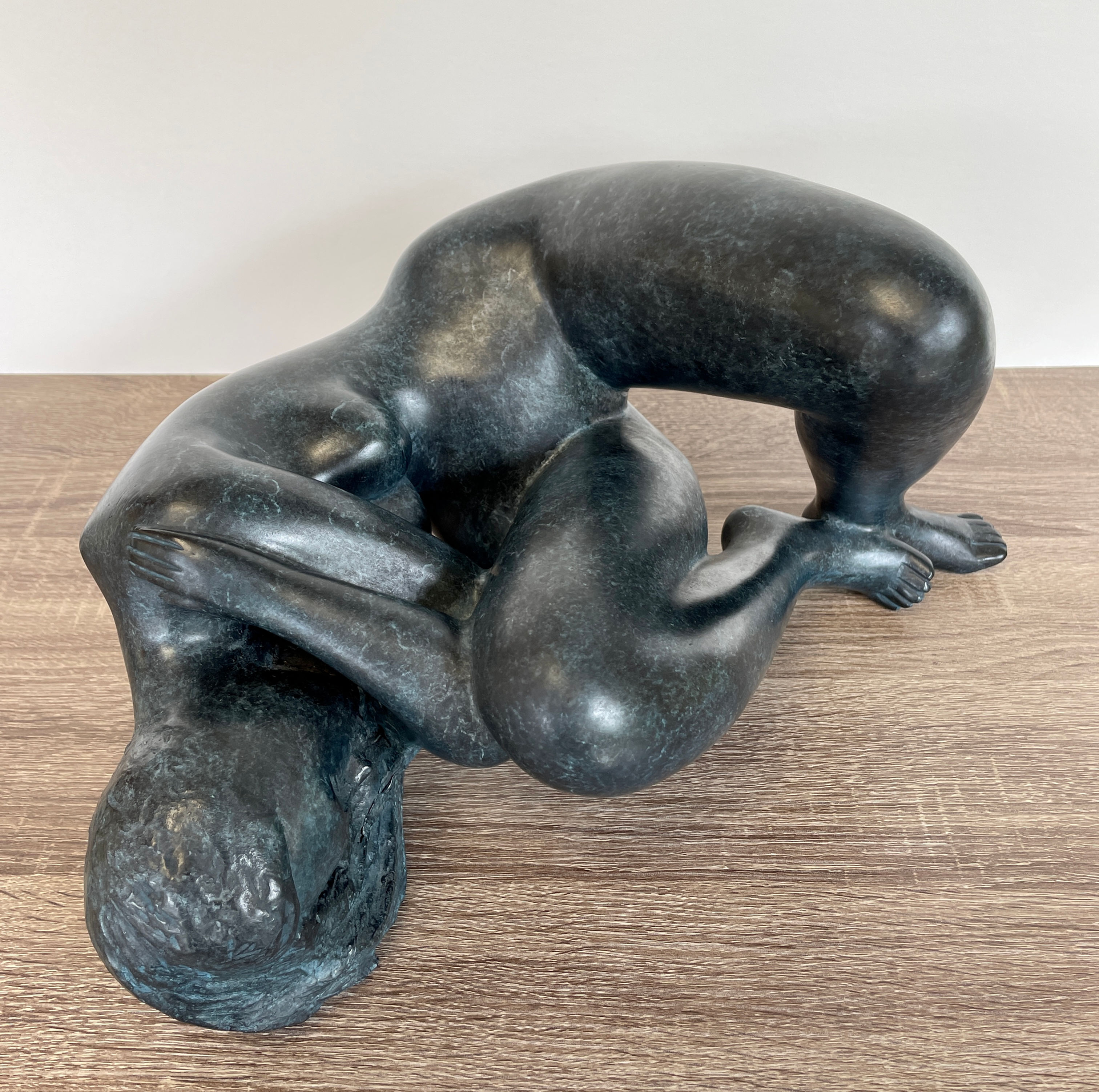 Sculpture en bronze patiné « Tendresse » 7/8 – H 20 cm – Laniau – Galerie SP Mandelieu