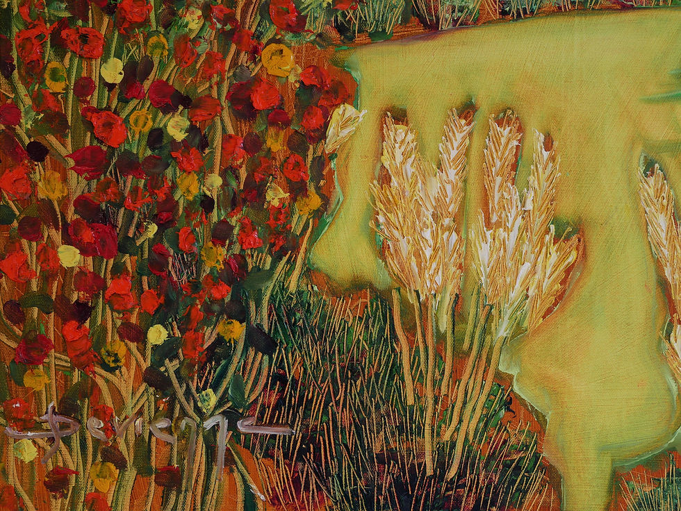 Miniature : Détail signature de la peinture à l’huile « Berge de Siagne » – Devienne – Galerie SP Mandelieu