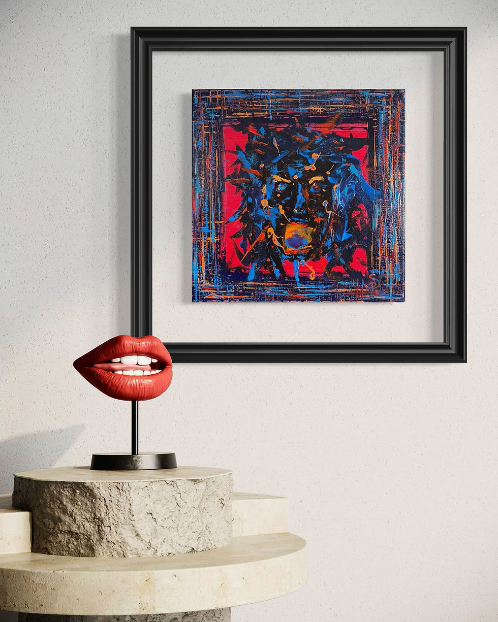 Miniature : Peinture « Juste l’instant présent » – SP – mise en situation 2– Galerie SP Mandelieu