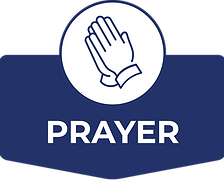 Dark blue card icon with praying hands representing Prayer (Matthew 6:5-6).