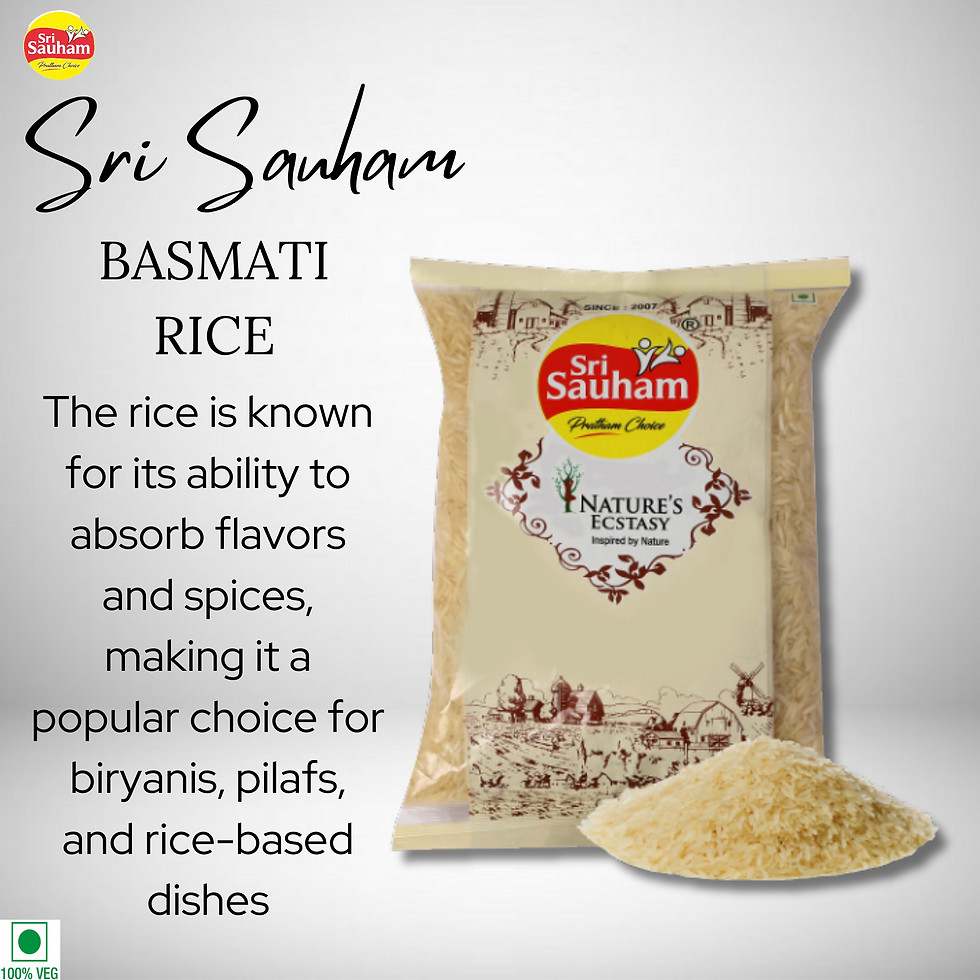 Thumbnail: Sri Sauham Pratham Choice Basmati Rice, 1 kg
