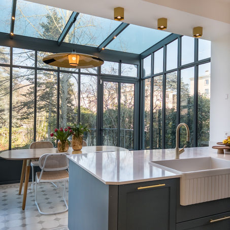 Rénovation d'une maison de maître à Saint-Germain-En-Laye, création d'une extension, véranda Atelier