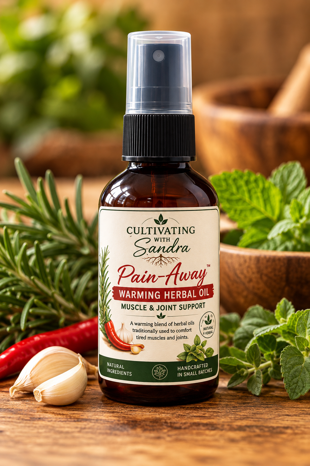 Pain Away Warming Herbal Oil