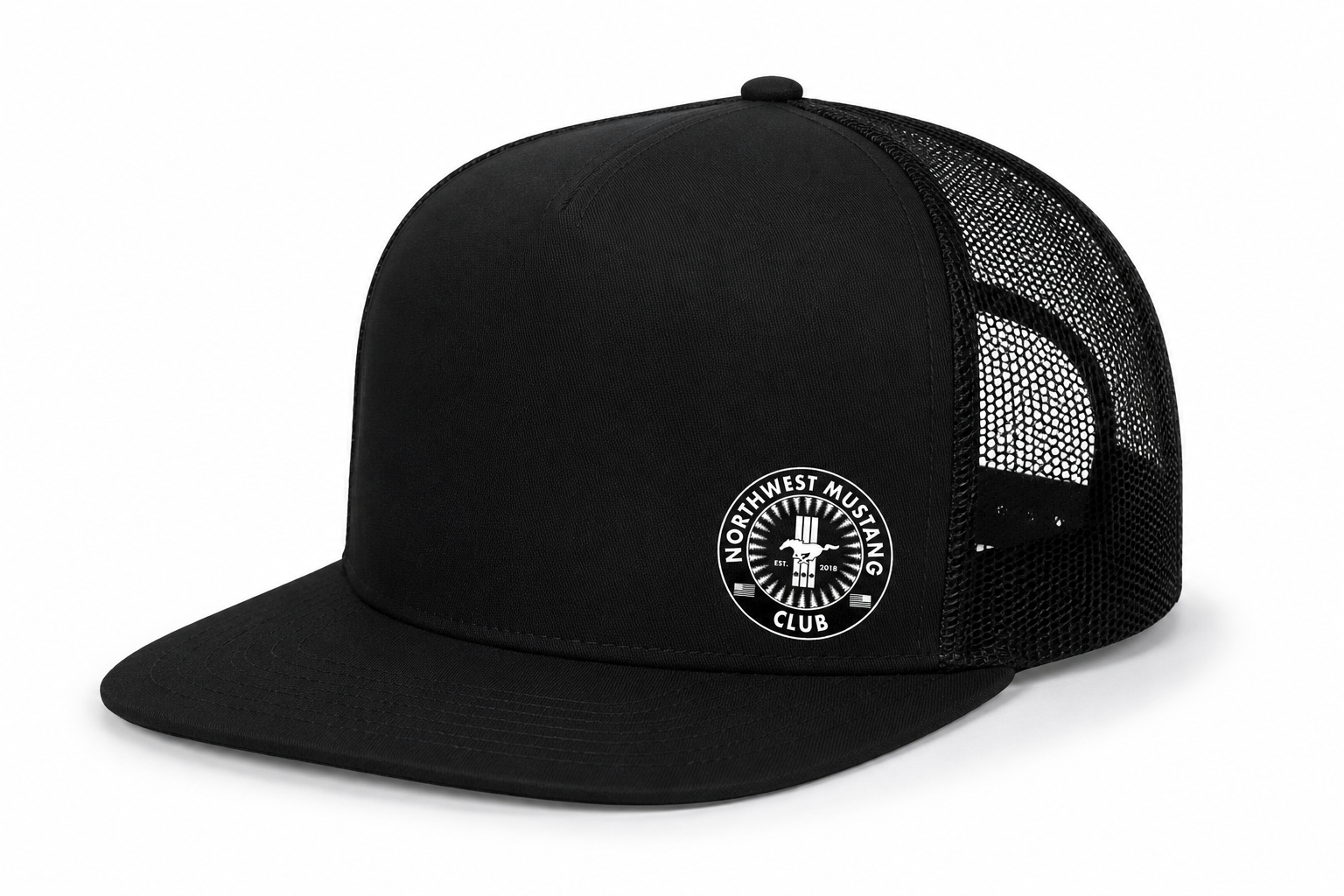 Black Snapback Trucker Hat