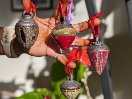 "Wheel-Thrown Wonders: The Magic of Handcrafted Christmas Ornaments"