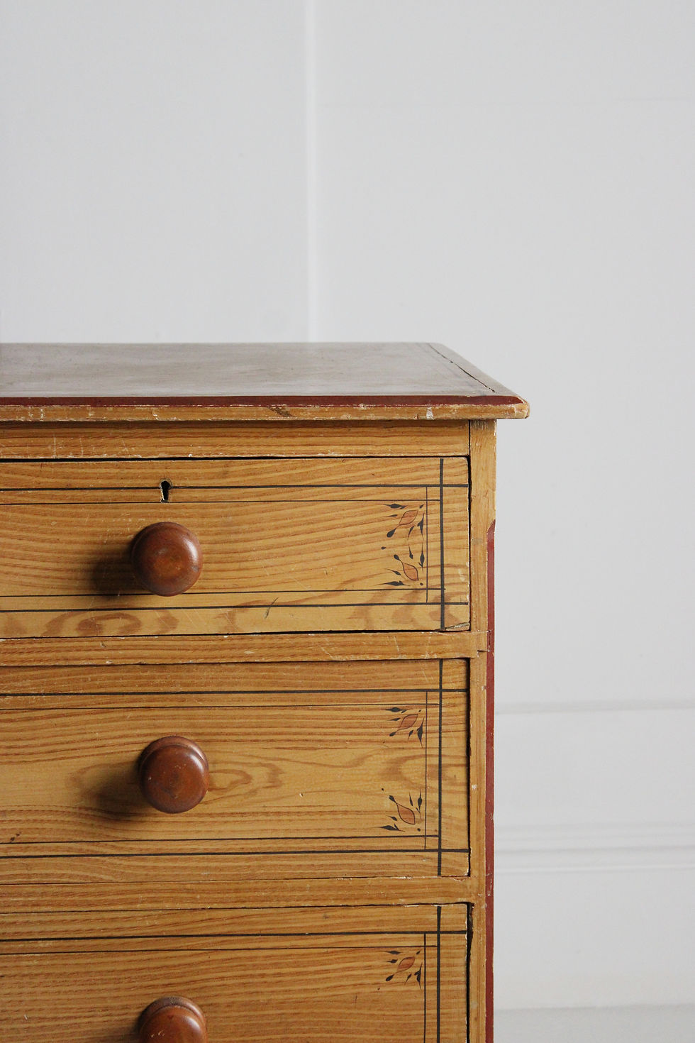 Thumbnail: 19th century scumbled pine chest of drawers 