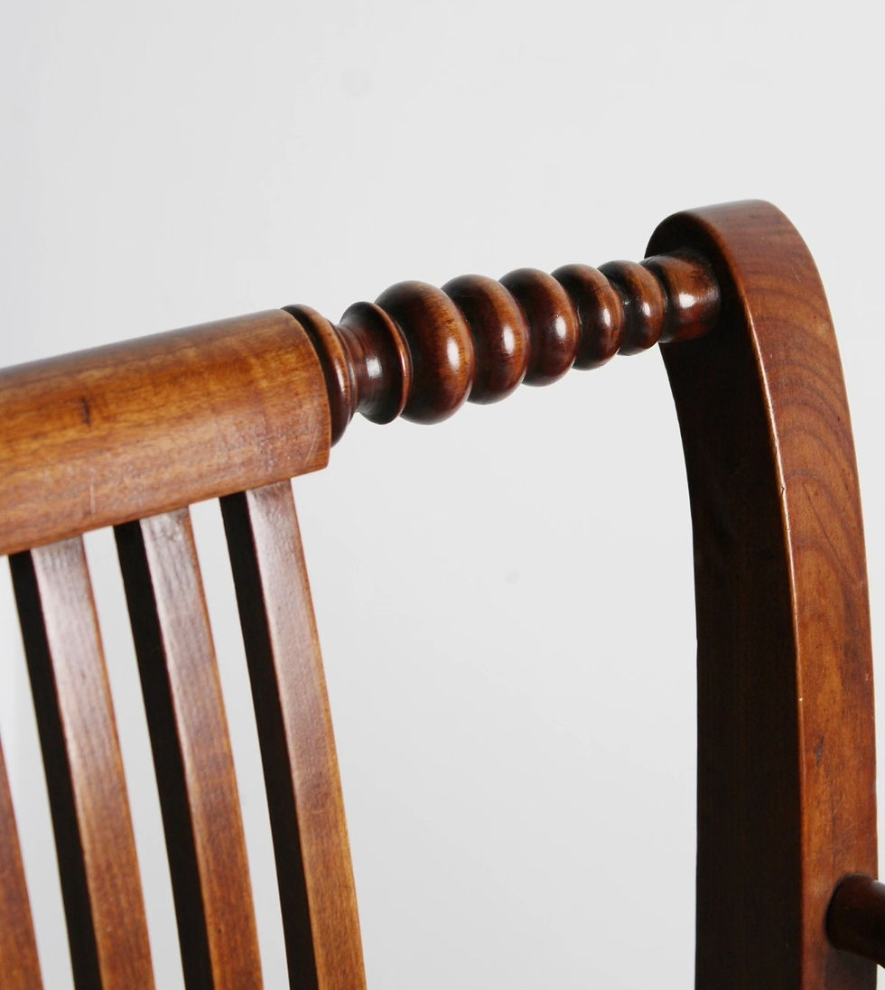 Thumbnail: Cherrywood rush seated armchair c.1840