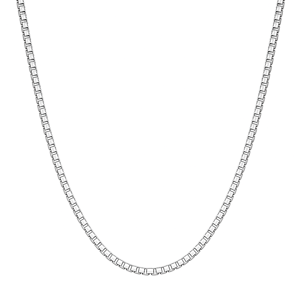 שרשרת ריבועים עדינה - כסף