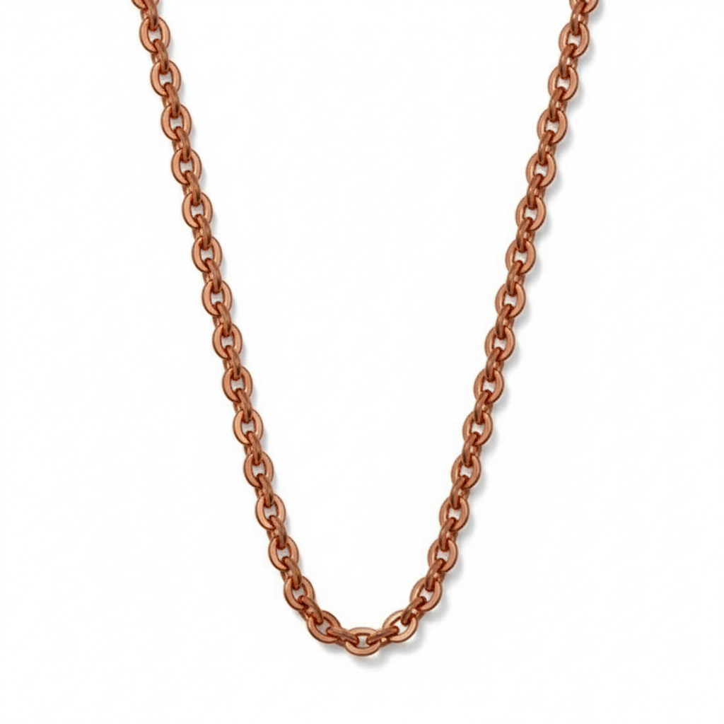 שרשרת סטרינג חלקה - רוז גולד