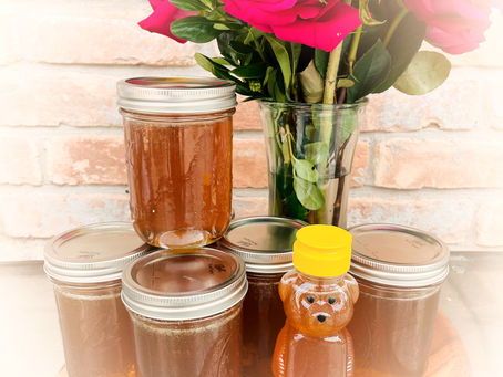 Pretty jars of honey