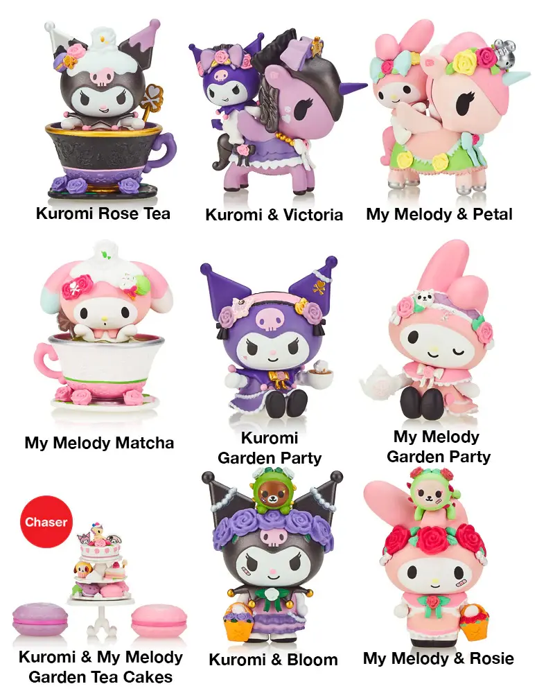 Thumbnail: tokidoki x Kuromi & My Melody Garden Party Blind Box Figure