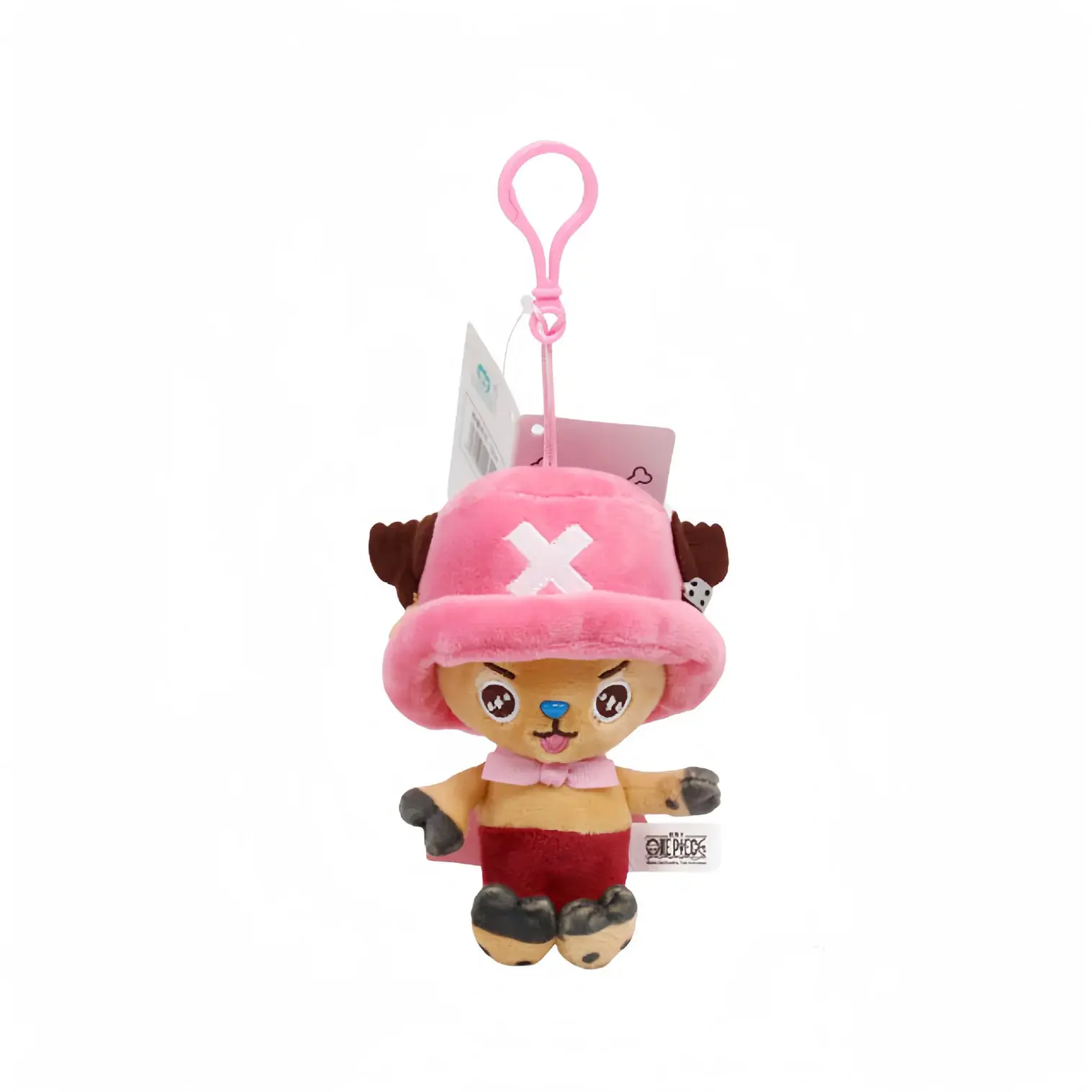 One Piece Tony Tony Chopper Pink Hat Plush Doll Keychain