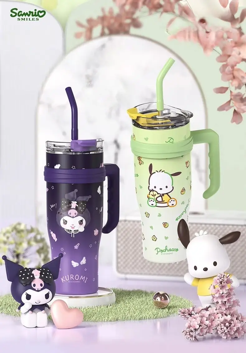 Thumbnail: Official Sanrio Stainless Steel Thermo Large Capacity Tumbler Cup with Straw Lid