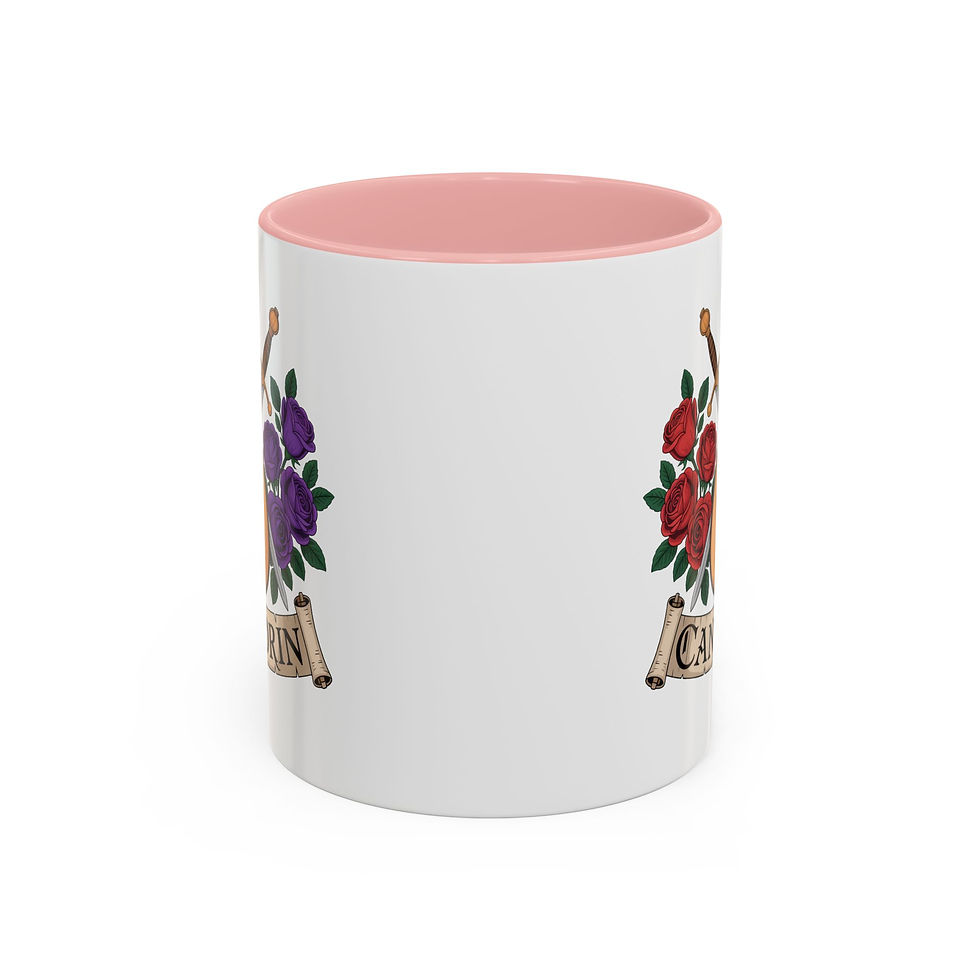 Thumbnail: Cantorin Lute Floral Accent Coffee Mug — Musical Roses 11/15oz