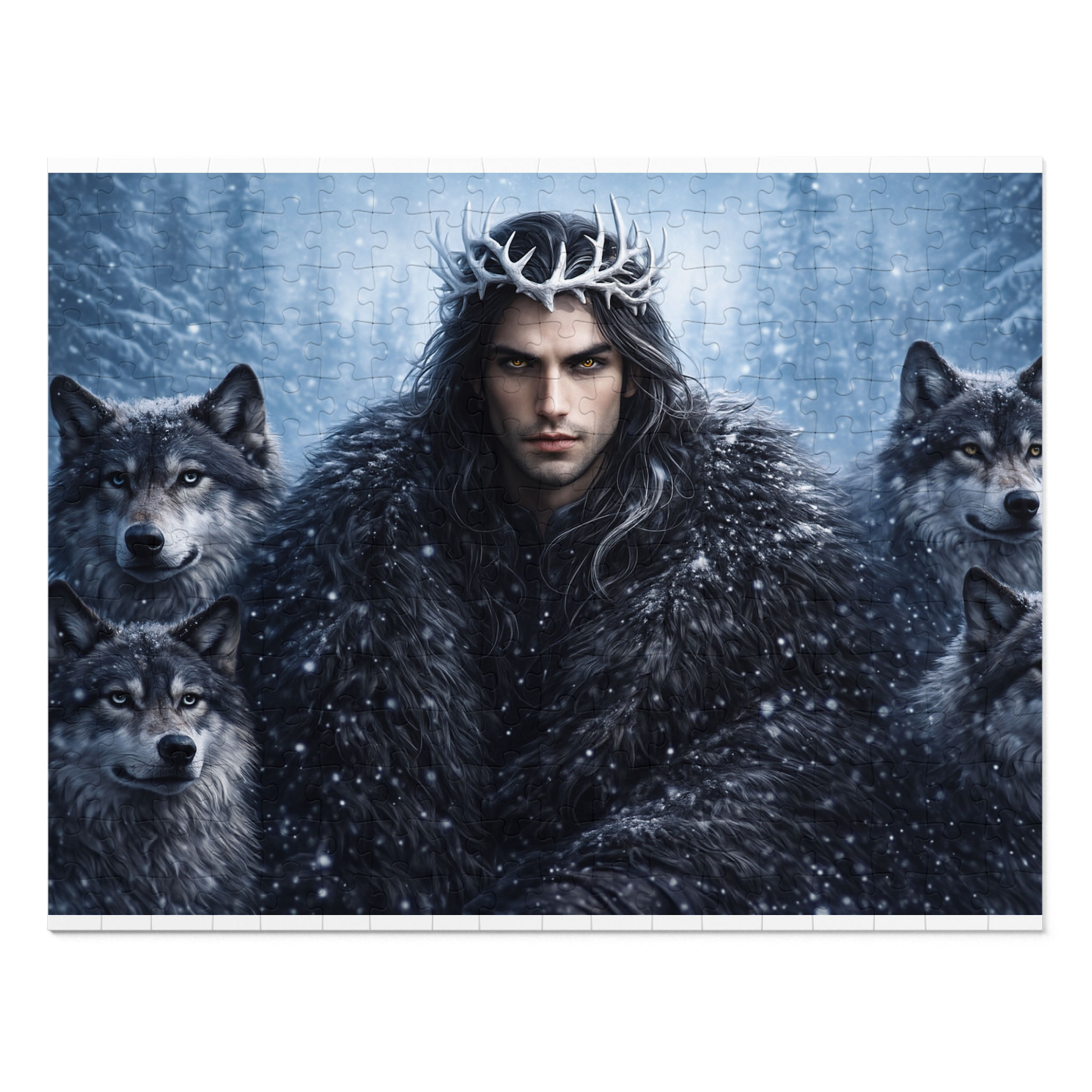 Wolf King Jigsaw Puzzle, 500-Piece Fantasy Puzzle with Tin