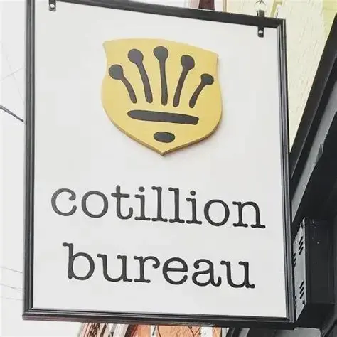 Cotillion Bureau sign - street view