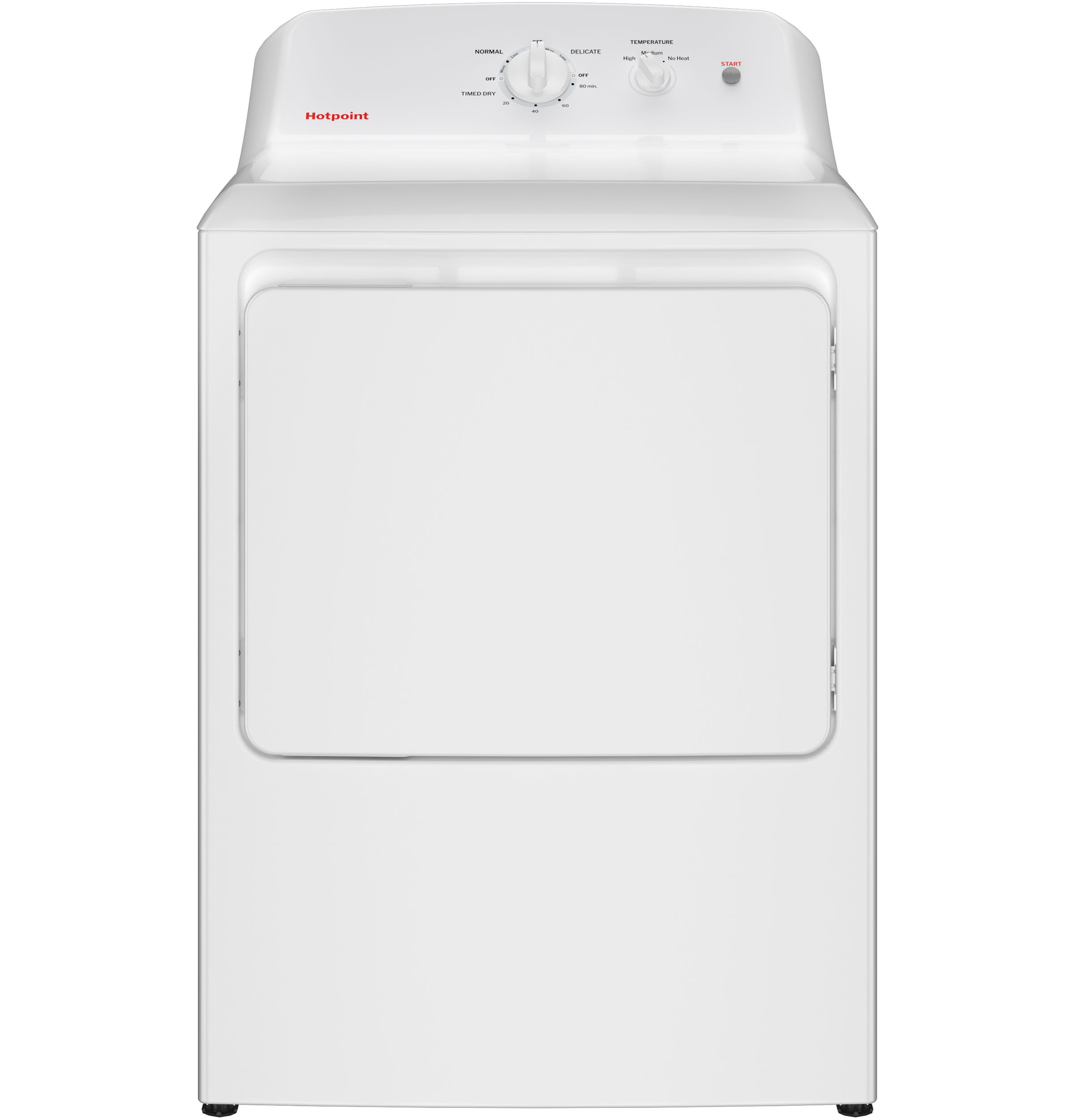 Hotpoint HTX26GASWWW White LPGas 27" 6.2cuft Dryer w/Alloy Drum