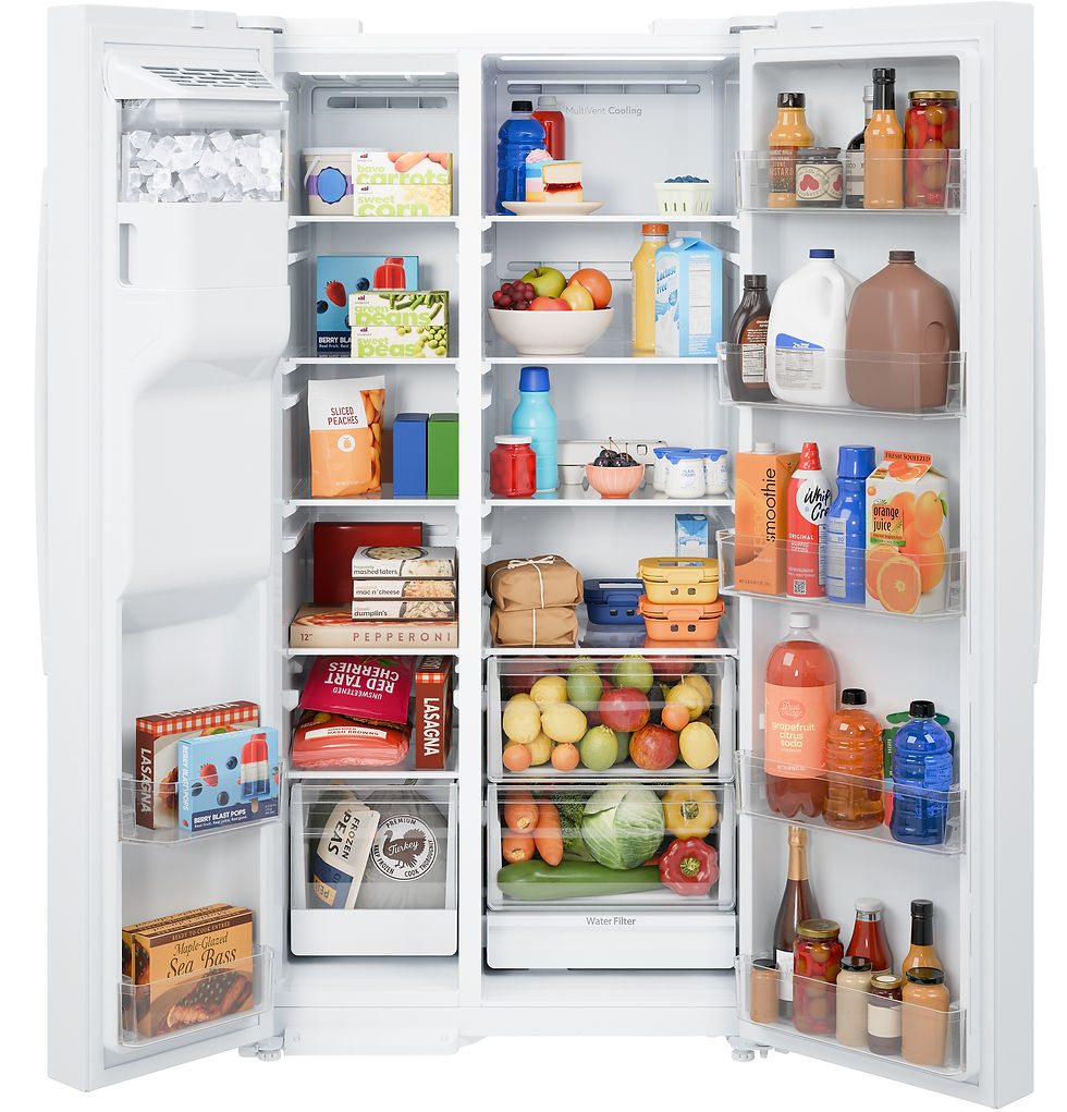 Thumbnail: GE GSS28NGYWW White 36" Side-By-Side Refrigerator 