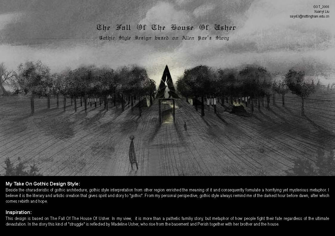 Design based on The Fall of the House of Usher | Gothic Style