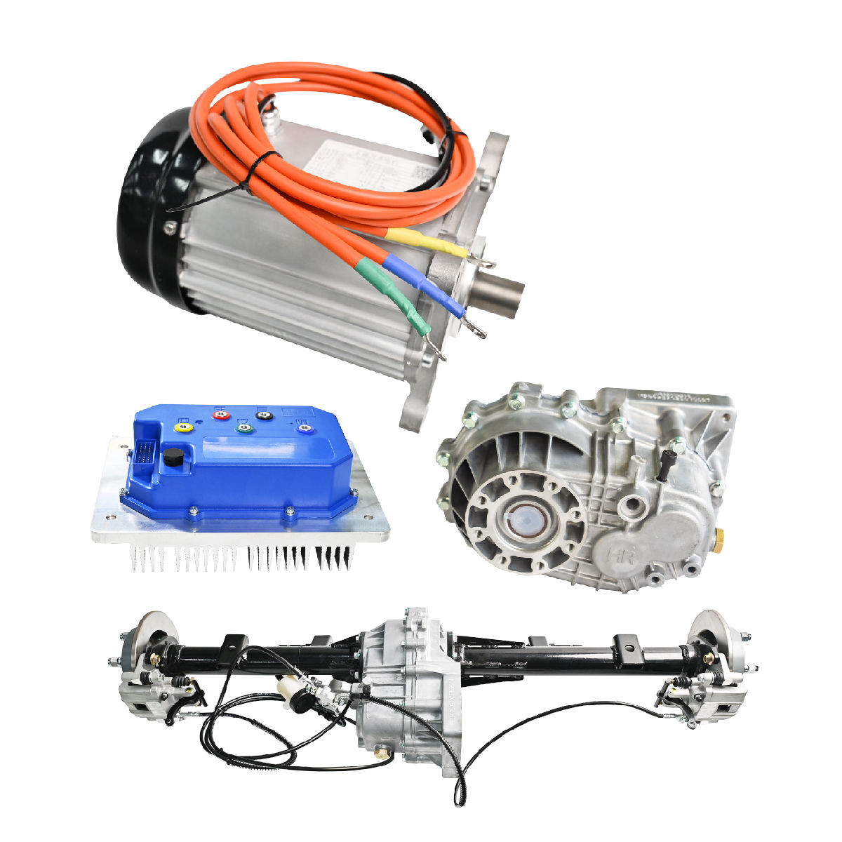 7kw Flat Wire Motor, Controller,  Rear Axle, Gearbox (Speed Ratio 15:1)