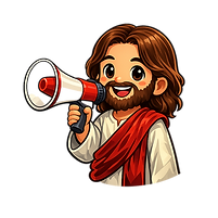 Cute Jesus - holding bullhorn.png