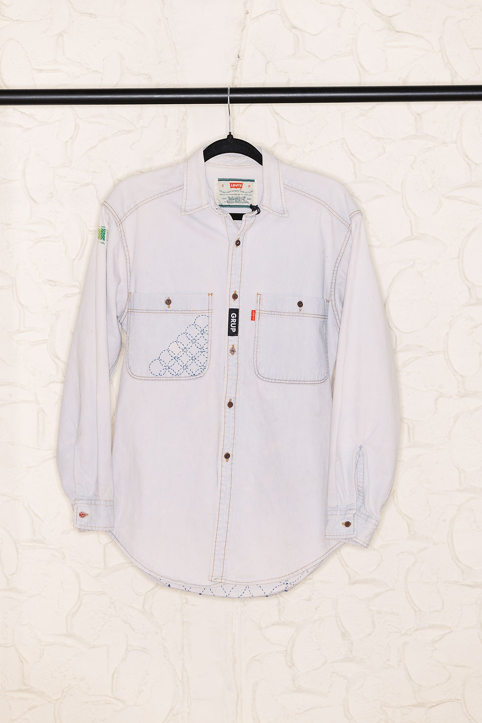 Thumbnail: 1980s Levi’s Denim Button Up + Sashiko, item no. 02-40259