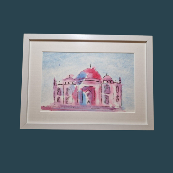A painting of the Taj Mahal