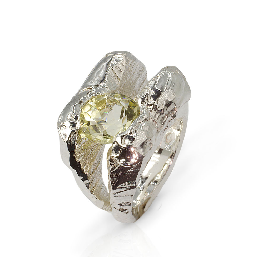 Bague "Lac jaune" GASTON Bijoux