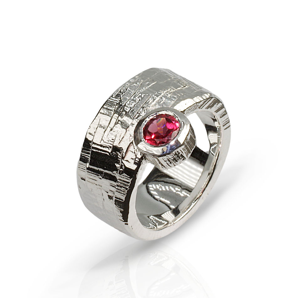 Bague "Soleil rouge "GASTON Bijoux