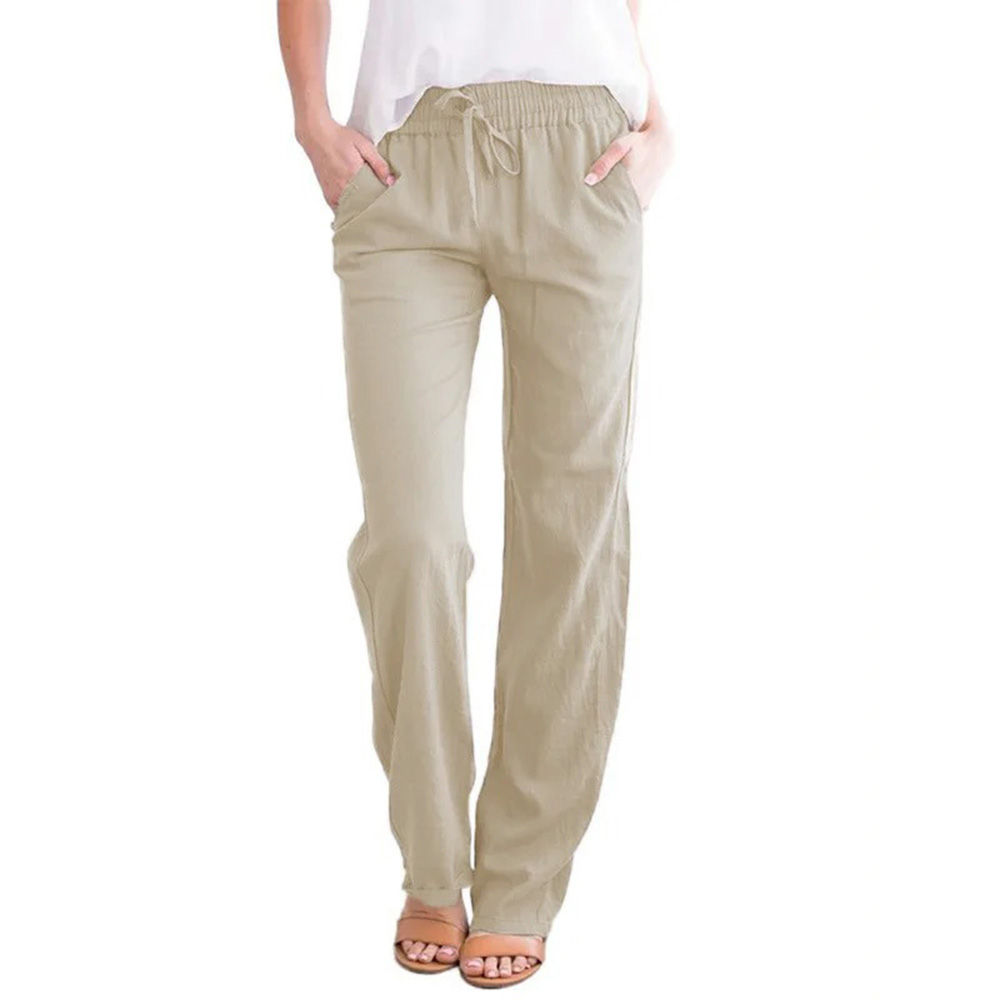 Women's cotton and linen trousers