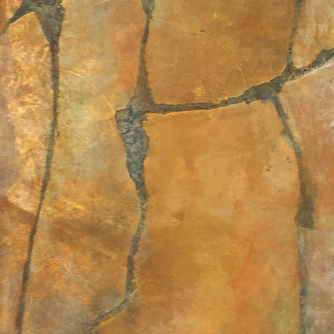 oil and wax on wooden panel