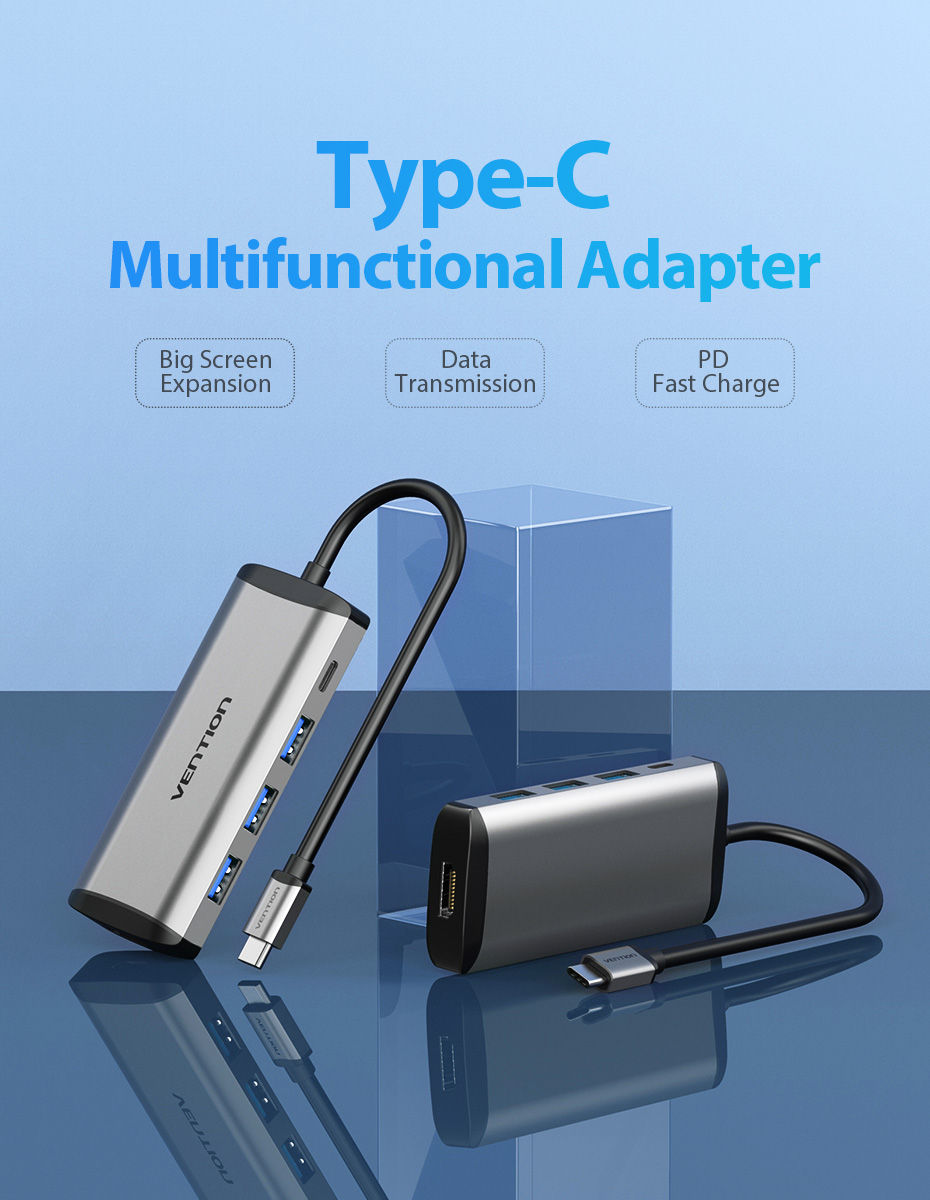 Thumbnail: Vention CNB Converter Type-C Thunderbolt 3.0 MHL HDMI USB 3.0