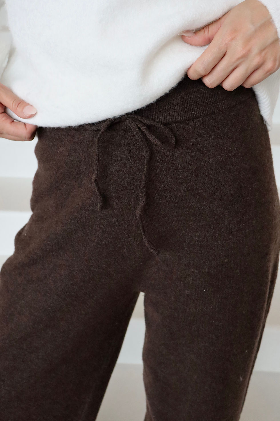 Thumbnail: Rosie Knit Pants - Brown 