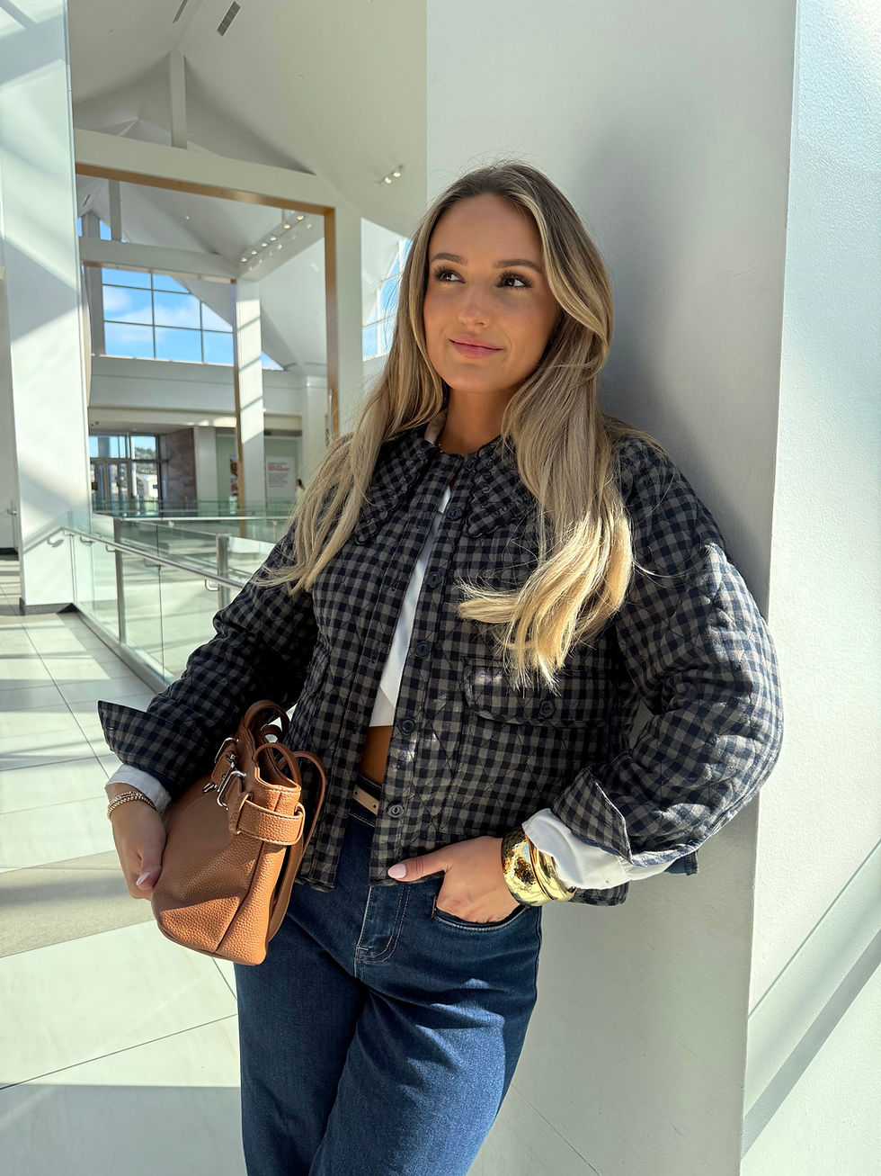 Thumbnail: Classic Quilted Jacket - Navy