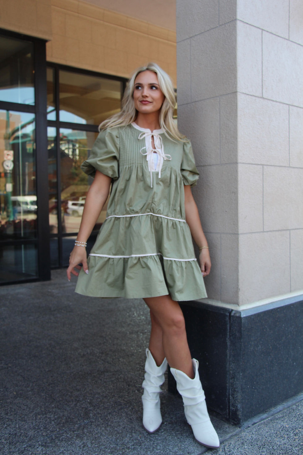 Thumbnail: Dakota Mini Dress - Sage