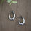 Thumbnail: Curved Oval Hoop Earrings - Silver (Restock)