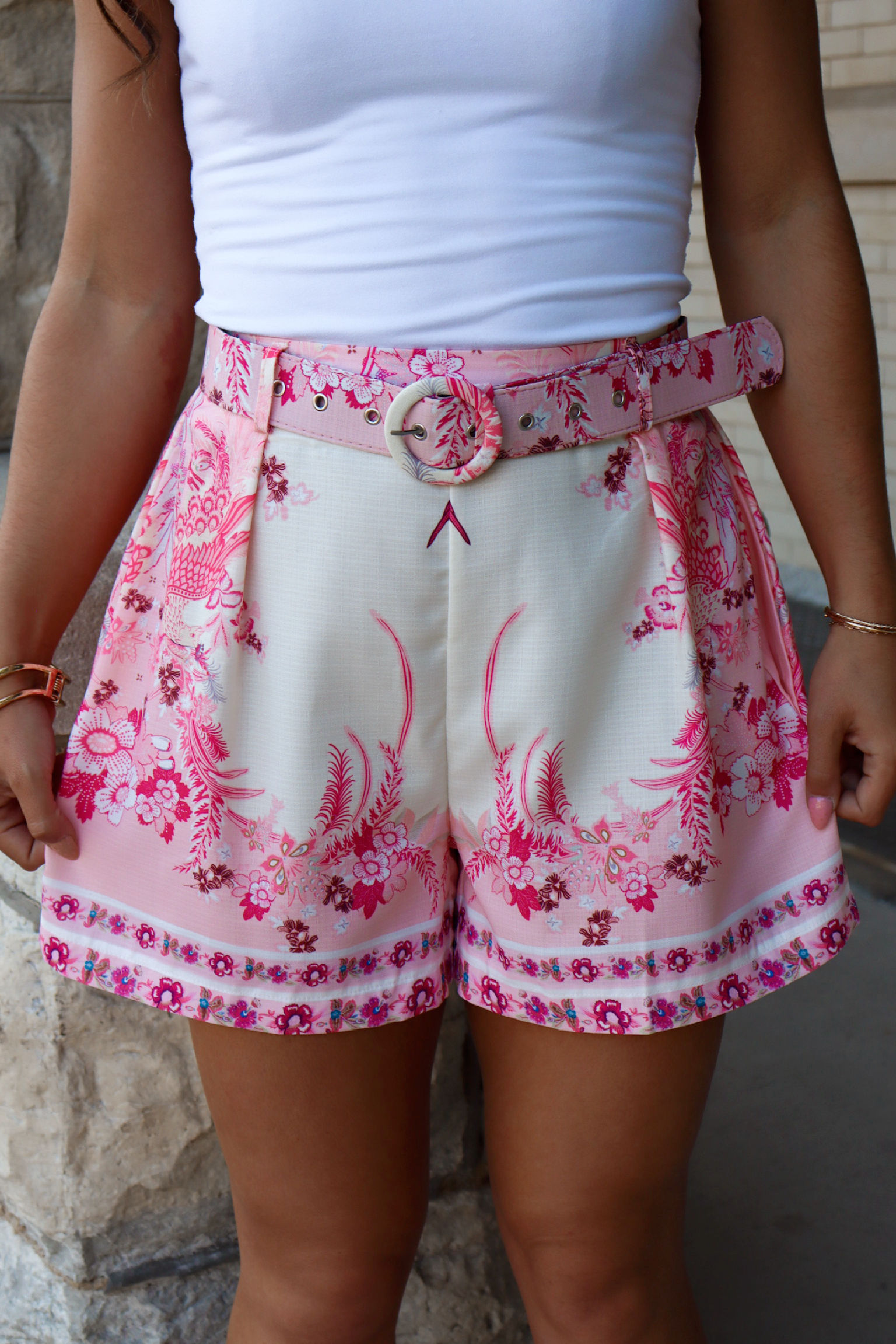 Sundaze Printed Shorts - Pink